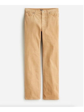 J. Crew High Rise Slim Demi Boot Pant Corduroy Light Khaki Preppy Casual Classic